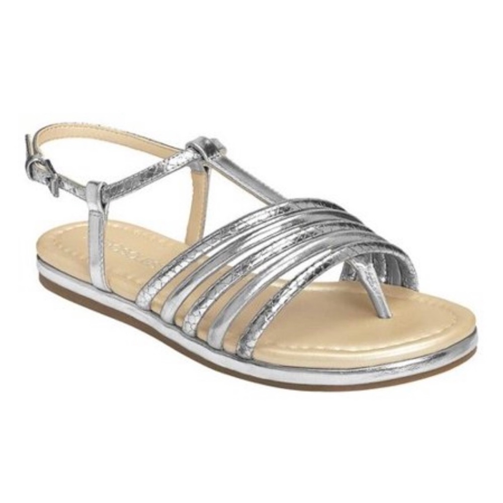 Aerosoles Droplet Silver Sandals Never Worn NWOT